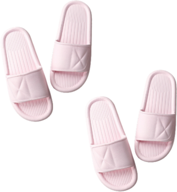 스타리움 호텔식 미끄럼 방지 EVA 욕실화, 핑크, 2개
