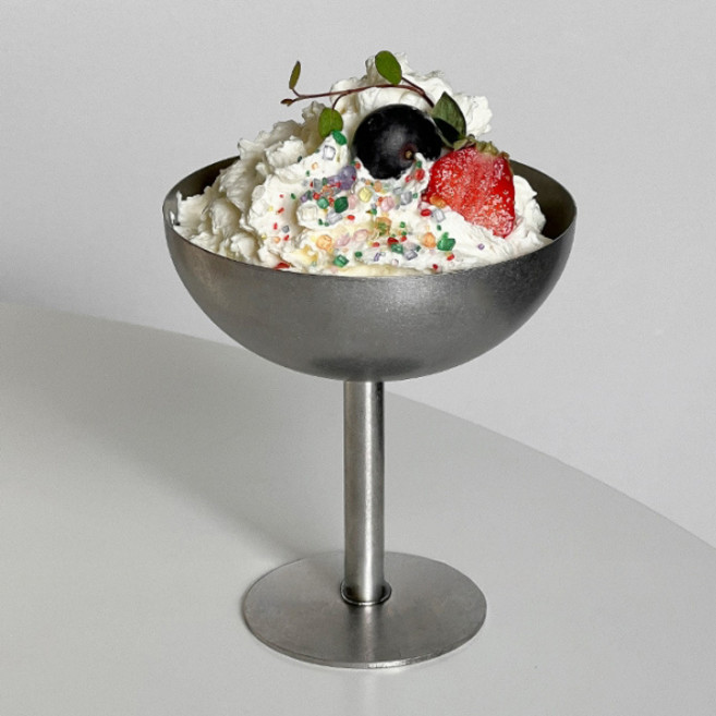 프렌치마르스 빈티지볼 스테인레스 스템 글라스 고블렛잔 MMM3624, 롱, 1개