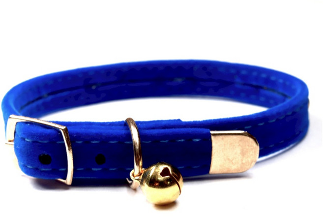 멍멍군나비양 고양이 프린세스 방울 목걸이, 블루, 1개