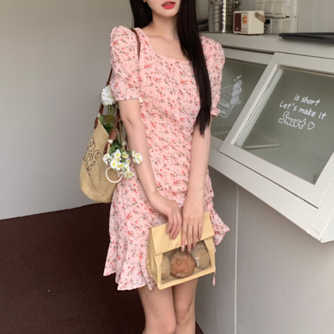 POPLARNC 女款Piaatnon碎花大尺碼迷你連身裙 P26SMOPS030307