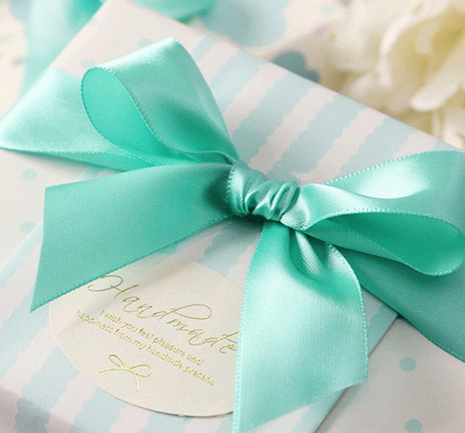 Maket Gamseong 禮物包裝緞帶成品 100入, 100個, 薄荷藍