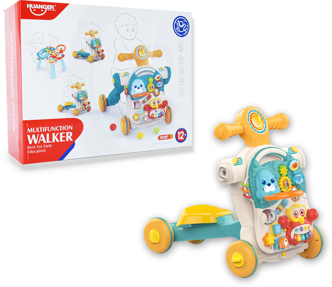 PLAYFUL TOYS 頑玩具 四合一學步車, 藍色, 1套