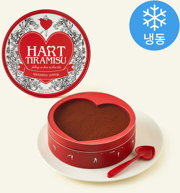 하트티라미수 오리지널 티라미수 (냉동) + 쇼핑백, 360g, 1개