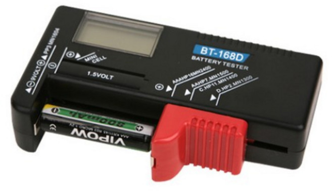말랑젤리 건전지 측정용 테스터기 BT-168D, 1개