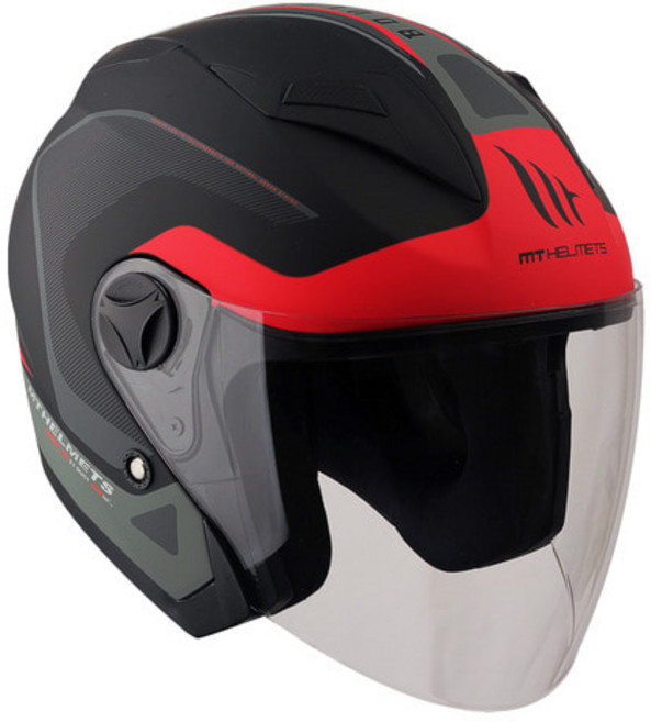 엠티헬멧 볼레바드 오토바이 헬멧, CROSSROAD MATT BLACK + RED