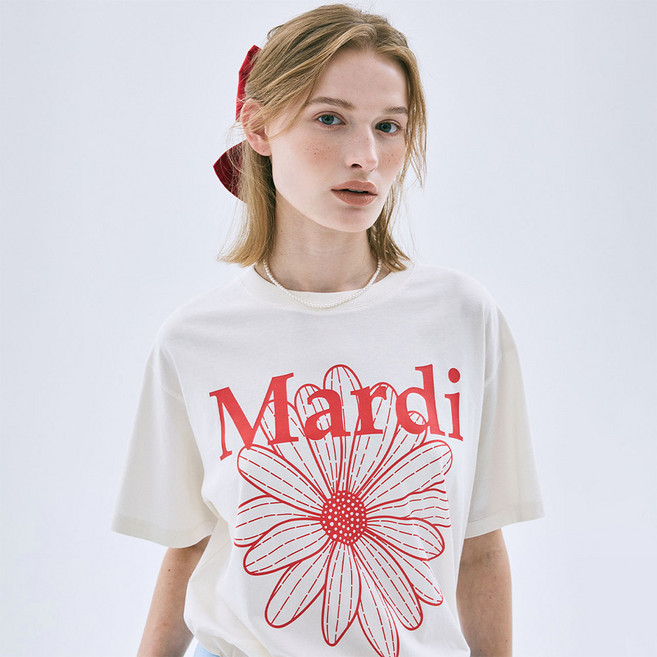 Mardi Mercredi 女款 TSHIRT FLOWERMARDI 短袖T恤
