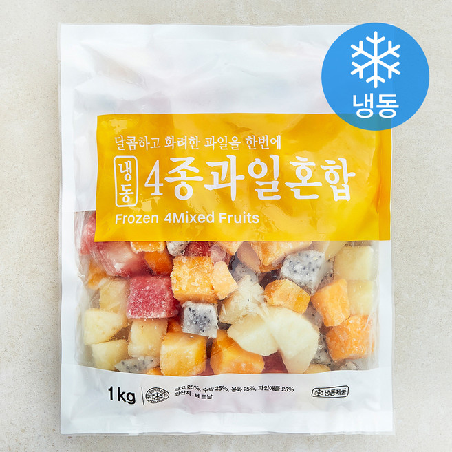 세미원 4종과일혼합 (냉동), 1개, 1kg