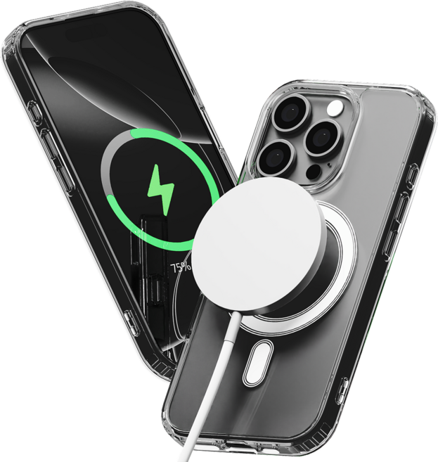 일리온 맥세이프 호환 마그네틱 클리어쉴드 젤하드 휴대폰 케이스