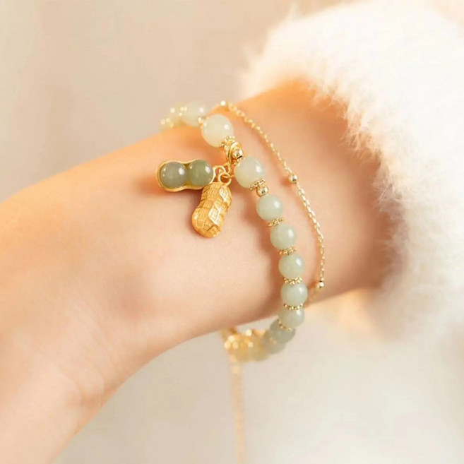 붓다베스트 소원성취 행운의 마노구슬 옥팔찌