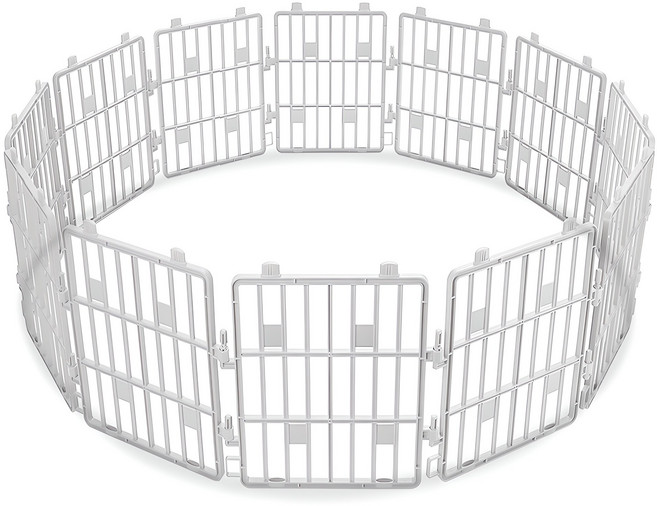 Purmi 12節可分離式寵物圍欄, 1組, 淺灰色