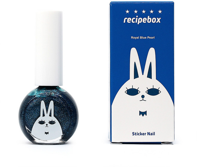 레시피박스 어린이 수성 매니큐어 10ml, 1개, 로얄블루펄
