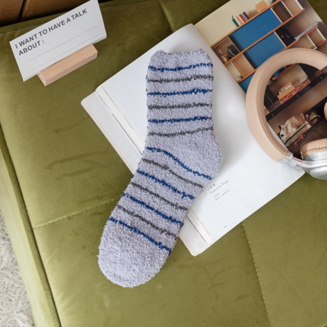 단델리온 남성용 대형 스트라이프 수면양말 4켤레 세트