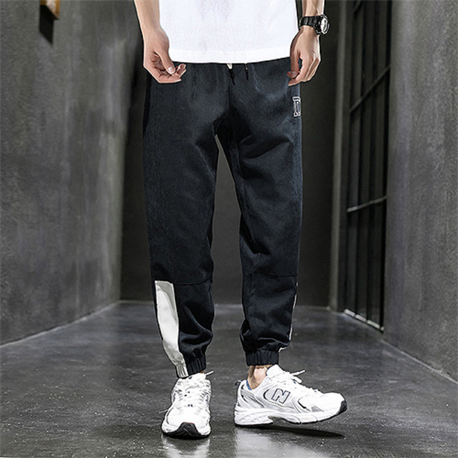 남성용 PDS패션 디 레터링 로고 포인트 라인 편안한 스포츠 바지