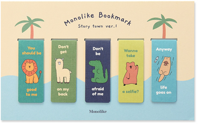 모노라이크 마그네틱 북마크 5종 세트, 스토리타운ver1, 1세트