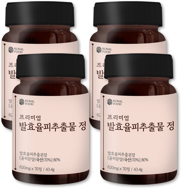 농촌푸드 프리미엄 발효 율피 추출물 정 43.4g, 4개