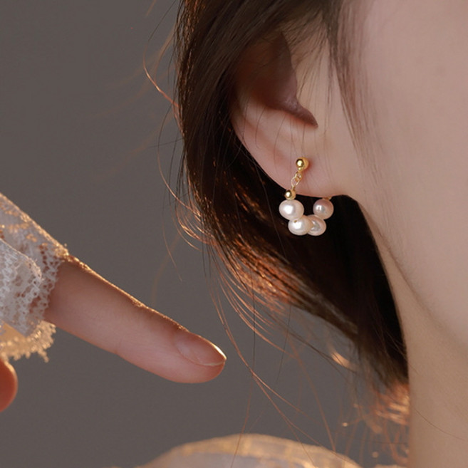 PEONIST 女款巴洛克珍珠釘式耳環