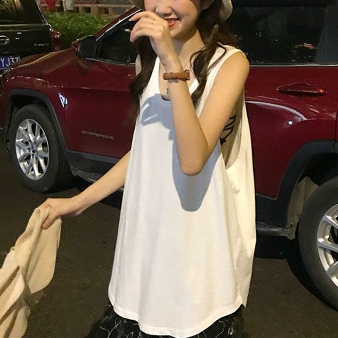 아이엠몽 여성용 베이디 가벼운 오버핏 루즈 레이어드 여리한 민소매 나시