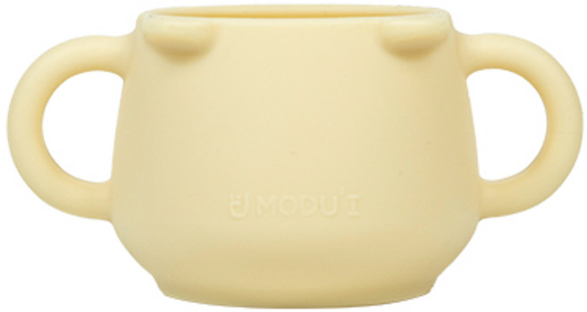 블루마마 모두아이 실리콘 곰돌이 양손컵, 버터, 1개