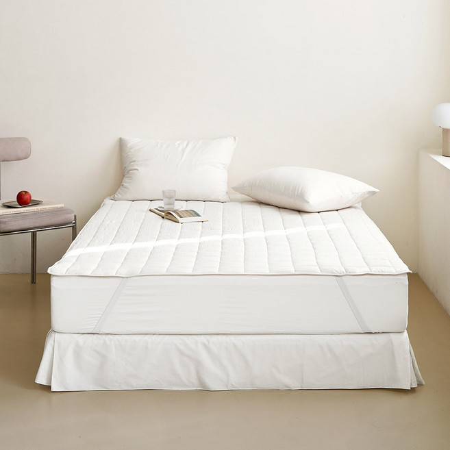 쁘리엘르 플랫 워싱 누비 패드, 오프화이트