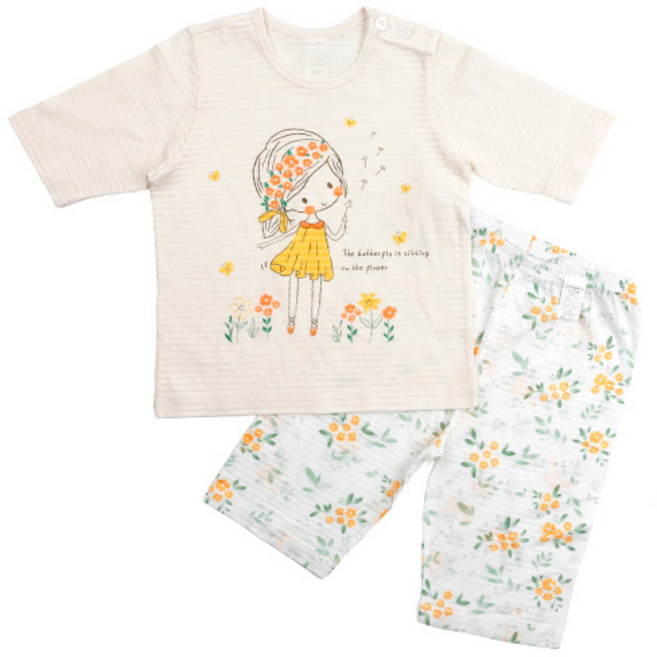 메이키즈 러브플라워 7부쟈가드 상하 세트