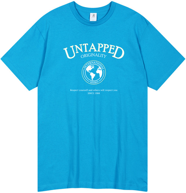 언탭트 남성용 통기성 인터네셔널 히어로 16수 반팔 티셔츠