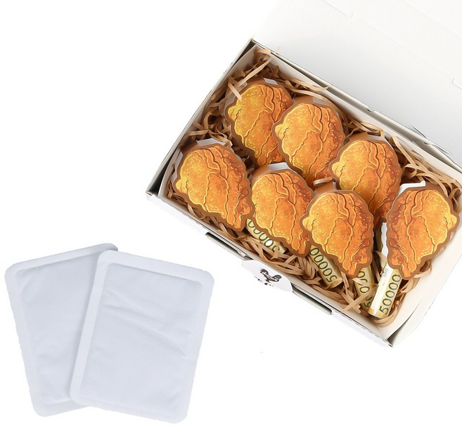 리소브 치킨 용돈 박스 + 핫팩 2p 세트, 혼합색상, 1세트