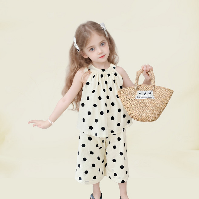 Arbe 女童五月圓點上下裝套組