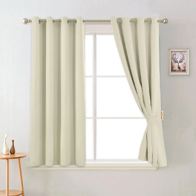 comet home 打孔式隔熱遮光窗簾, 象牙白, 1件