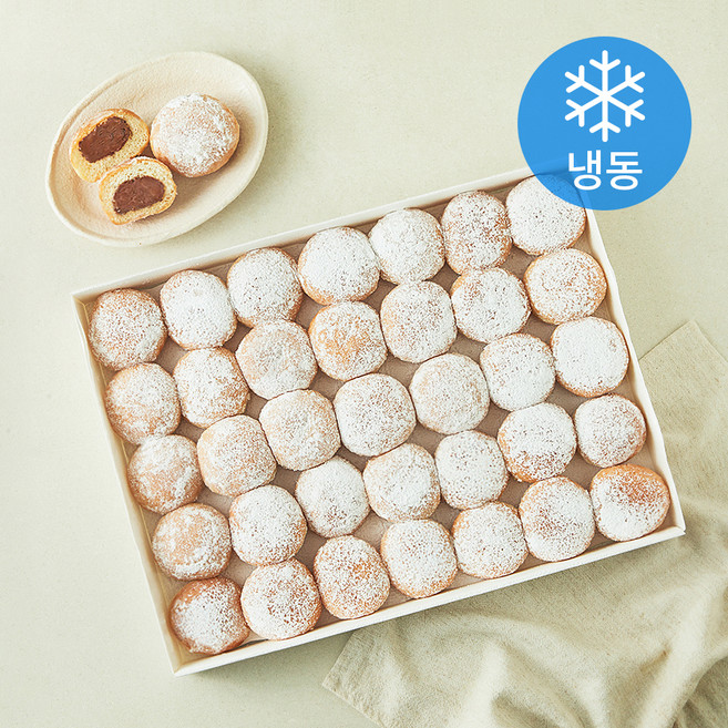 삼양사 서브큐 미니 초코 헤이즐 베니에 도넛 (냉동), 25g, 1개, 35개입