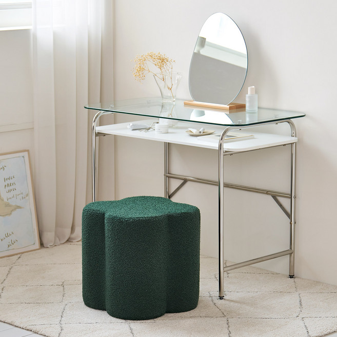 룸앤홈 클로버 스툴, 딥그린, 1개