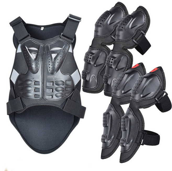 어반카 오토바이 몸통보호대 + 팔꿈치보호대 2p + 무릎보호대 2p, 혼합색상, 1세트