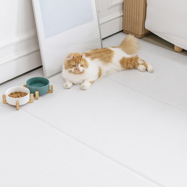 디팡 반려동물 미끄럼방지 폴딩 매트, 시크그레이, 1개