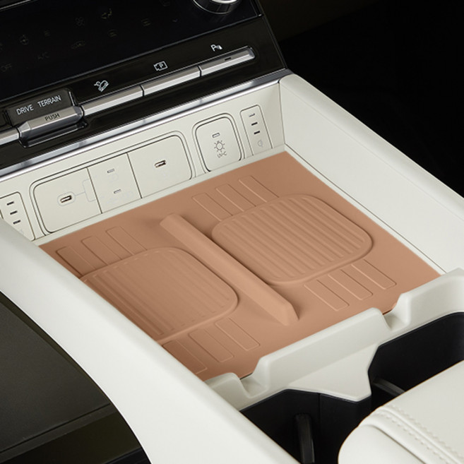 메이튼 디 올 뉴 싼타페 MX5 튜닝 용품 무선 충전 실리콘 패드, 브라운