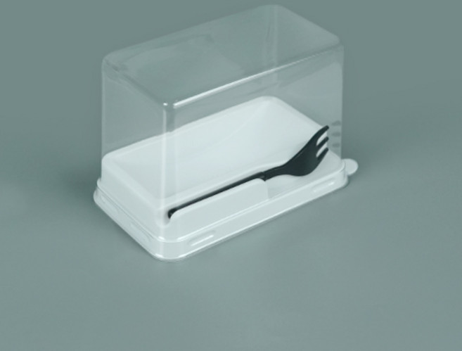 천운패키지 PET 포크 미니 롤케이스, 화이트, 50개