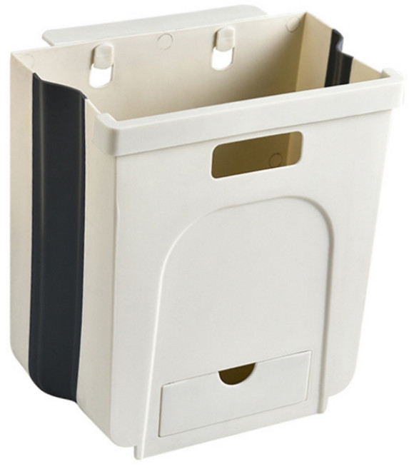 가정용 걸어쓰는 접이식 휴지통 Z106, 베이지, 1개