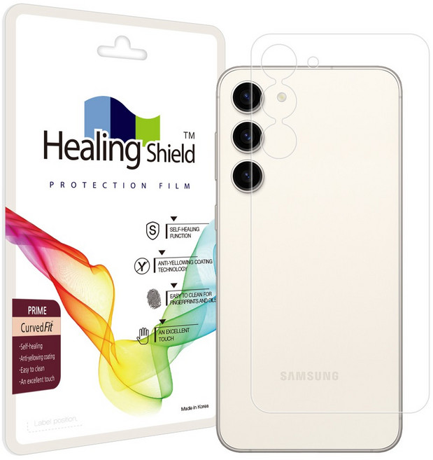 Healing Shield Prime 高光澤手機背膜保護貼, 2個