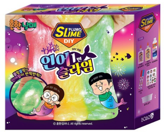 보아스린 흔한남매 인어 슬라임 1번, 혼합색상, 780g, 1개