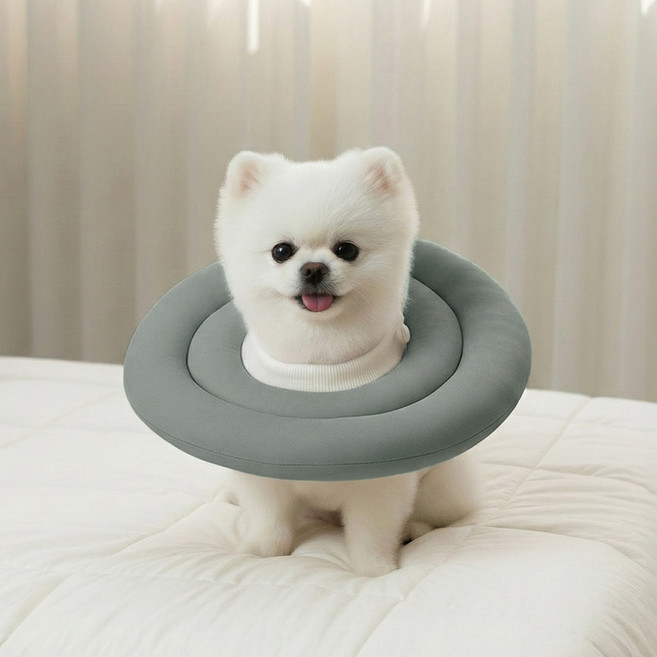 레토 반려동물 방수 초경량 넥카라, 카키그린, 1개