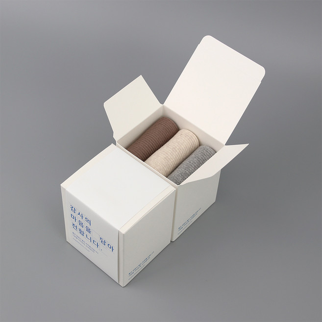 슈퍼베이직 골지 양말 선물세트 3족