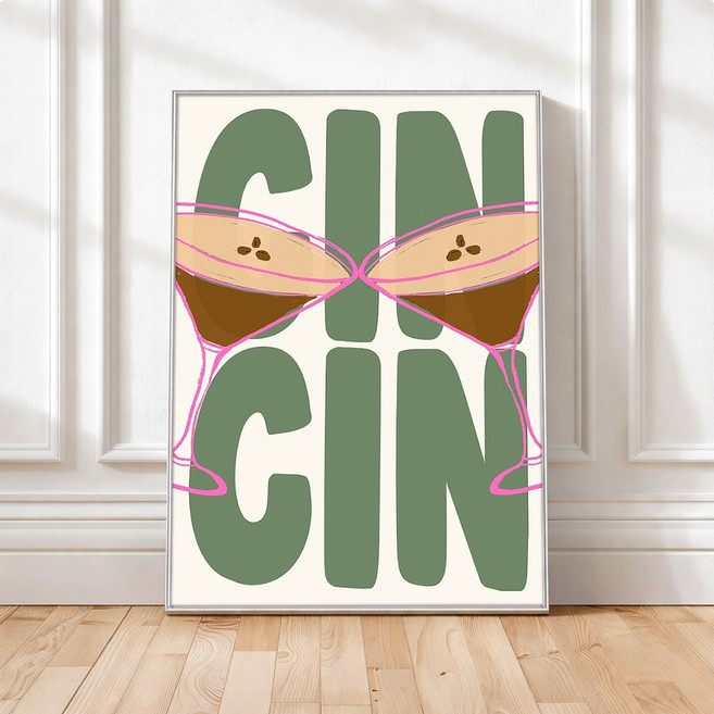 퍼니즈 홈 카페 포스터 친친 그린