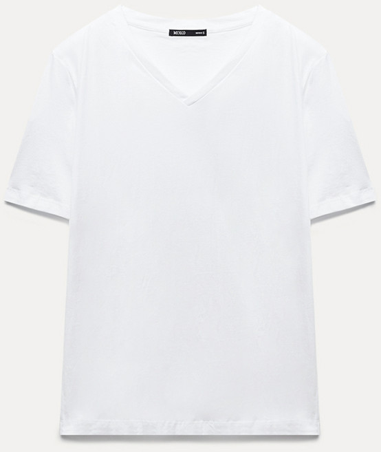 미쏘 여성용 통기성 수피마 코튼 R넥 반팔 티셔츠