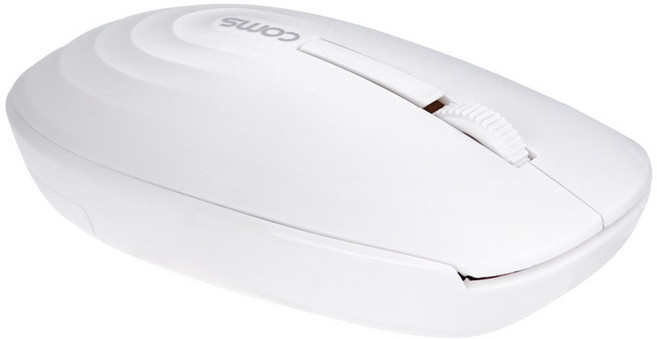 컴스 무소음 무선 옵티컬 양손 마우스 JD577 2.4Hz 1600dpi, 화이트, JD576