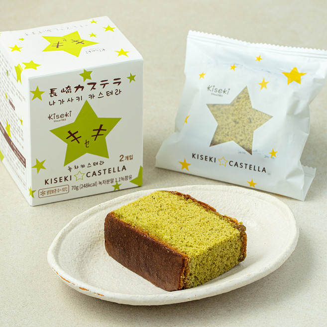 키세키카스테라 녹차 2입, 70g, 1개