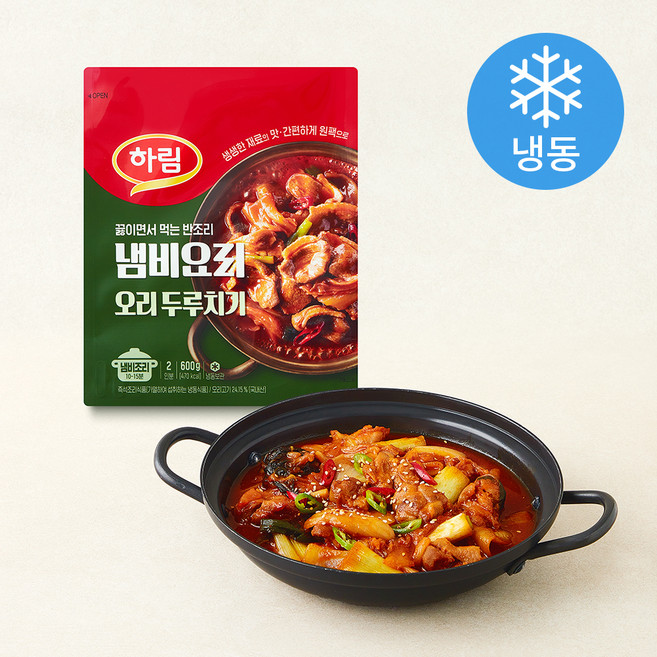 하림 냄비요리 오리두루치기 (냉동), 600g, 1개