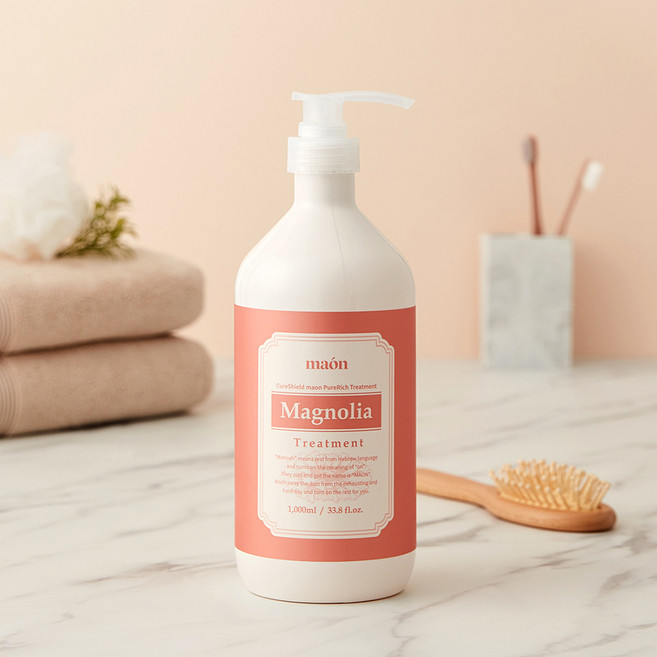 큐어실드 마온 약산성 헤어트리트먼트 매그놀리아 아카시아향, 1L, 1개