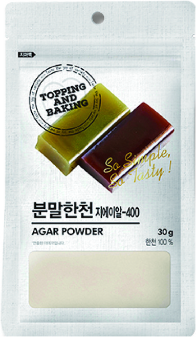 큐원 홈베이킹 분말한천, 1개, 30g