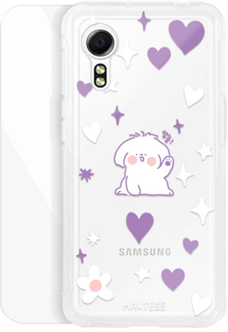 바니몽 POKA 클리어 젤리 휴대폰 케이스 + 강화유리 보호필름