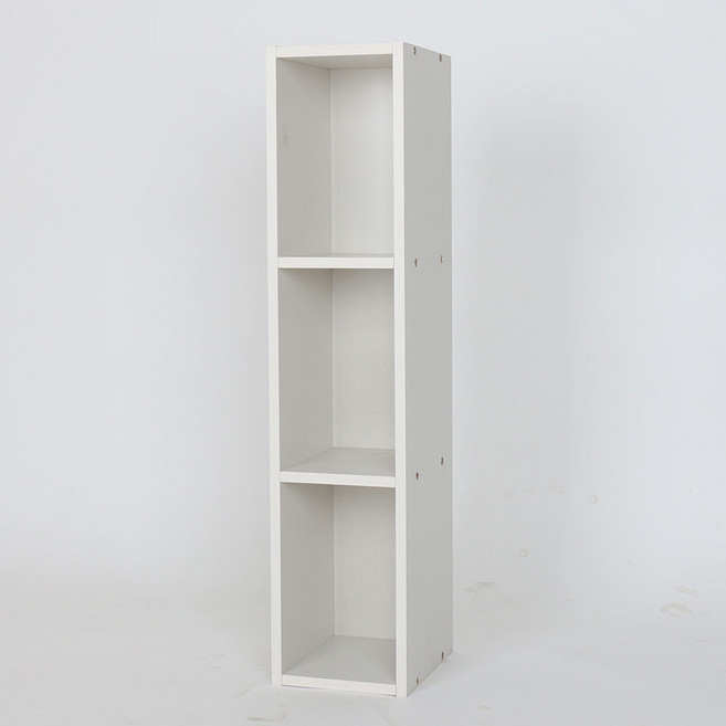 퍼티크 인테리어 틈새장, 밀크화이트, 3단