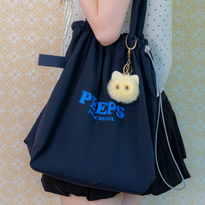 peeps Cloud Shoulder 包 + Foam Buddy 鑰匙圈組, 海軍藍(包), 隨機出貨(鑰匙圈)