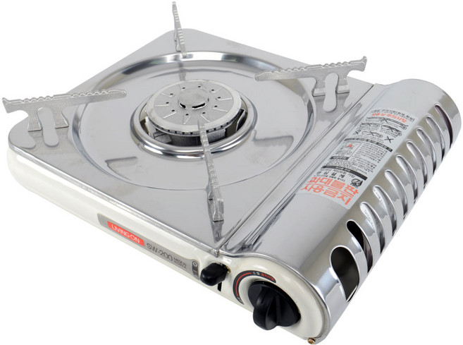 리빙온 국산 승원 휴대용 스텐 가스렌지 SW-200, 실버, 1개